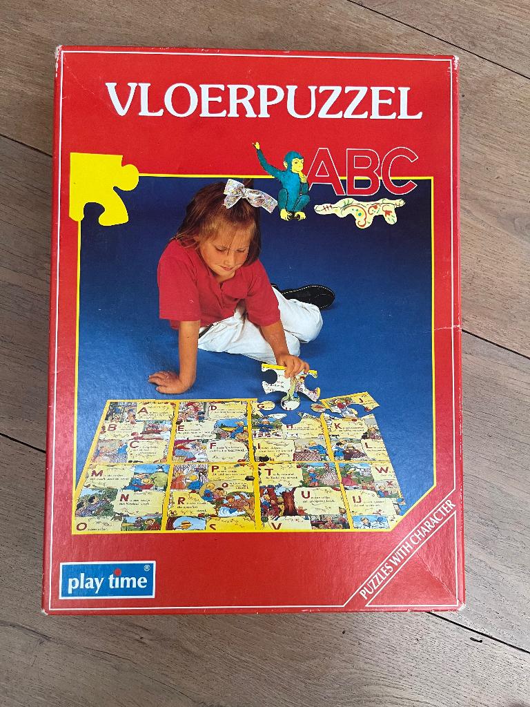 Vloerpuzzel ABC, Ophalen, 10 tot 50 stukjes, Gebruikt, 4 tot 6 jaar
