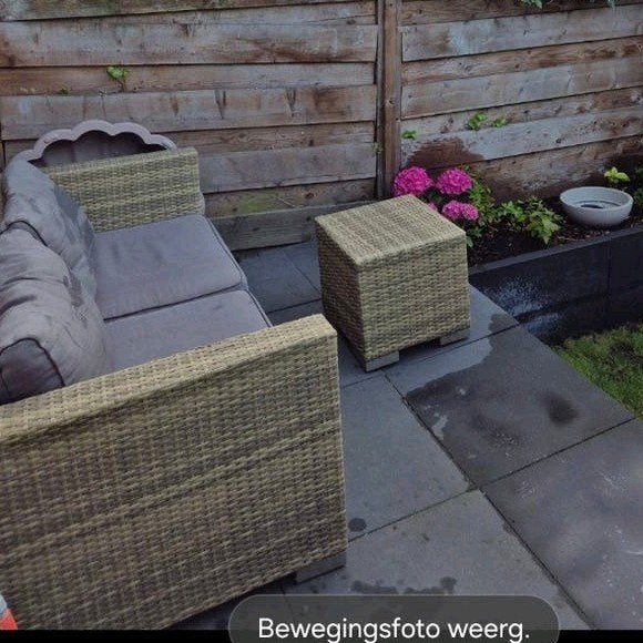 bankje met gratis hocker, Ophalen, Gebruikt, Hout