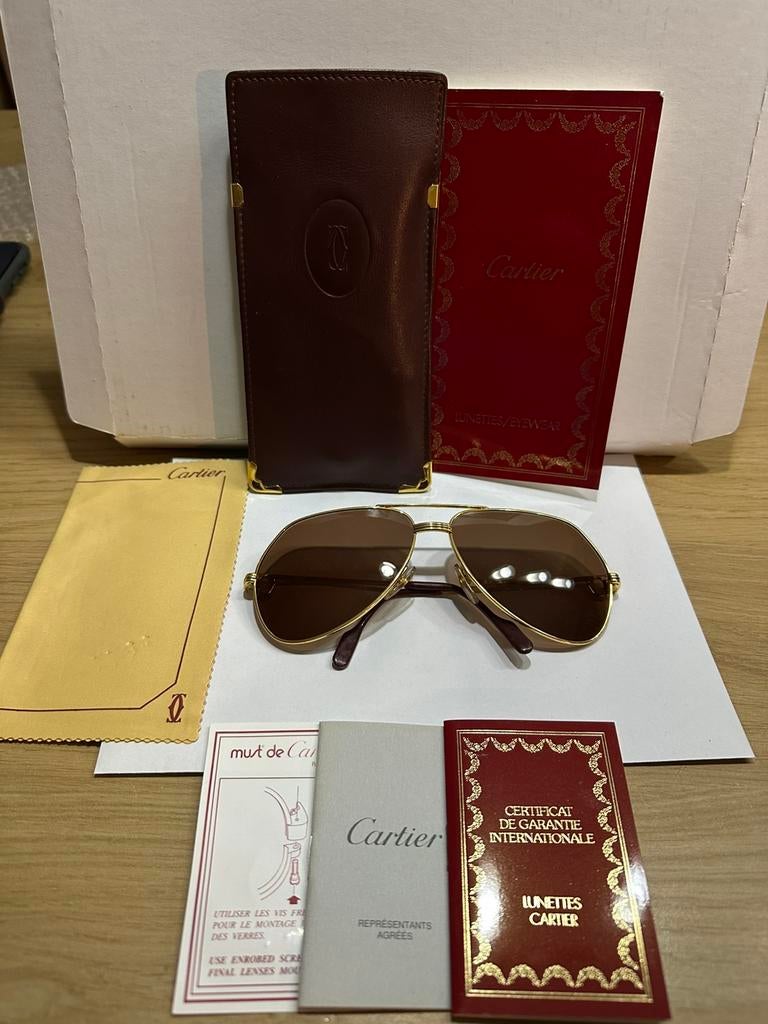Origineel Cartier Montuur Goud, Sieraden, Tassen en Uiterlijk, Zonnebrillen en Brillen | Heren, Overige merken, Gebruikt, Overige kleuren