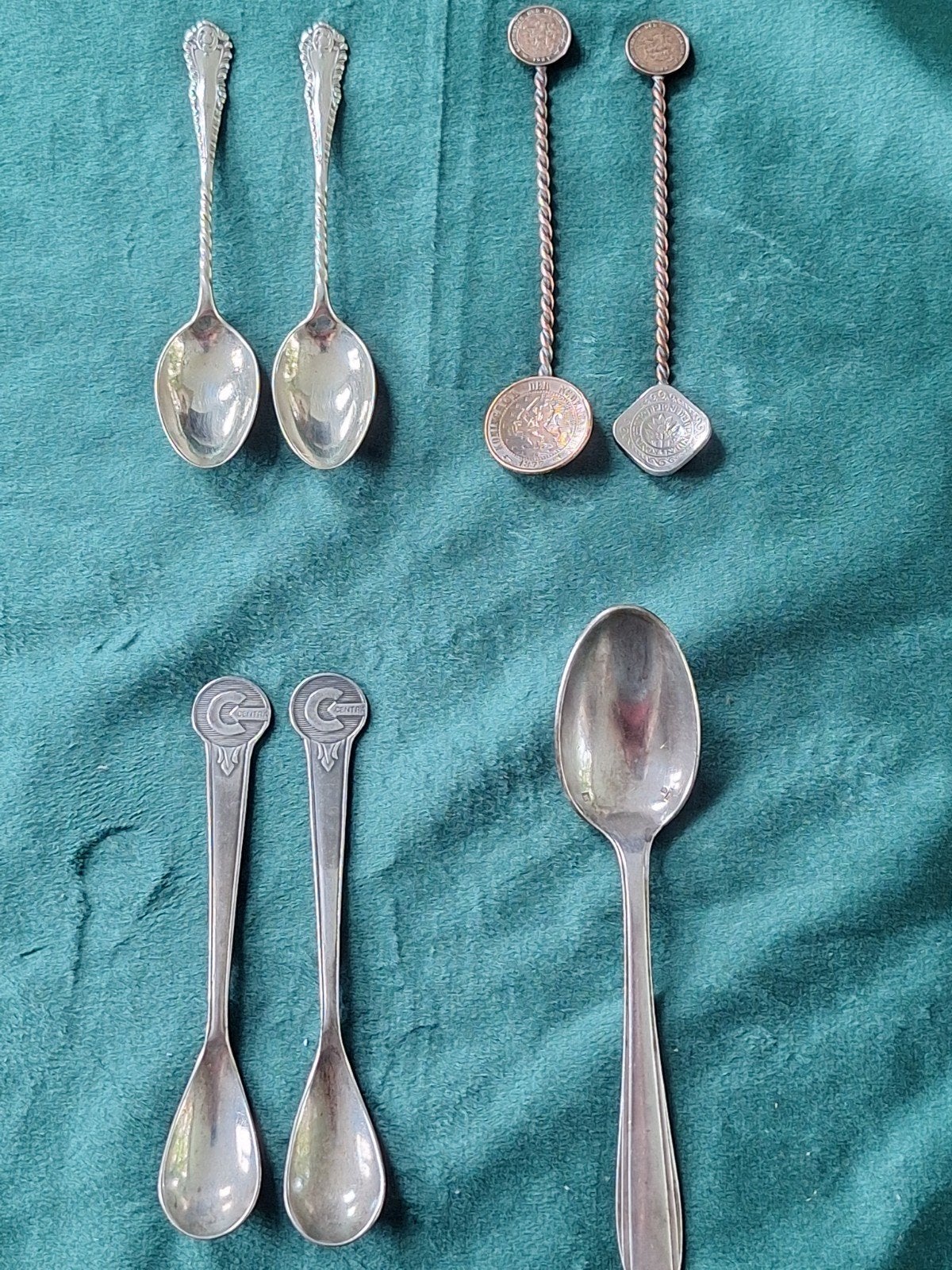 Diverse verzameling van 7 vintage(zilver)lepels, Antiek en Kunst, Ophalen of Verzenden