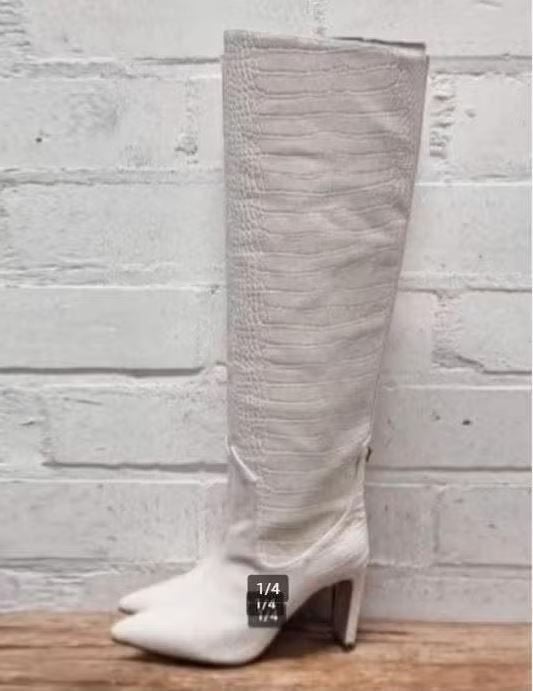 JOSH V - Mooie offwhite laarzen maat 36 - Nieuw €200 - JOSHV, Hoge laarzen, Wit, Nieuw, Ophalen of Verzenden