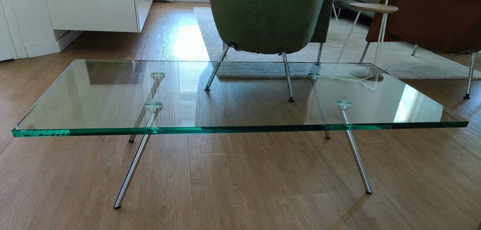 Van Beek salontafel Maupertuus - Zeer nette staat, Ophalen, 100 tot 150 cm, 50 tot 100 cm, Glas