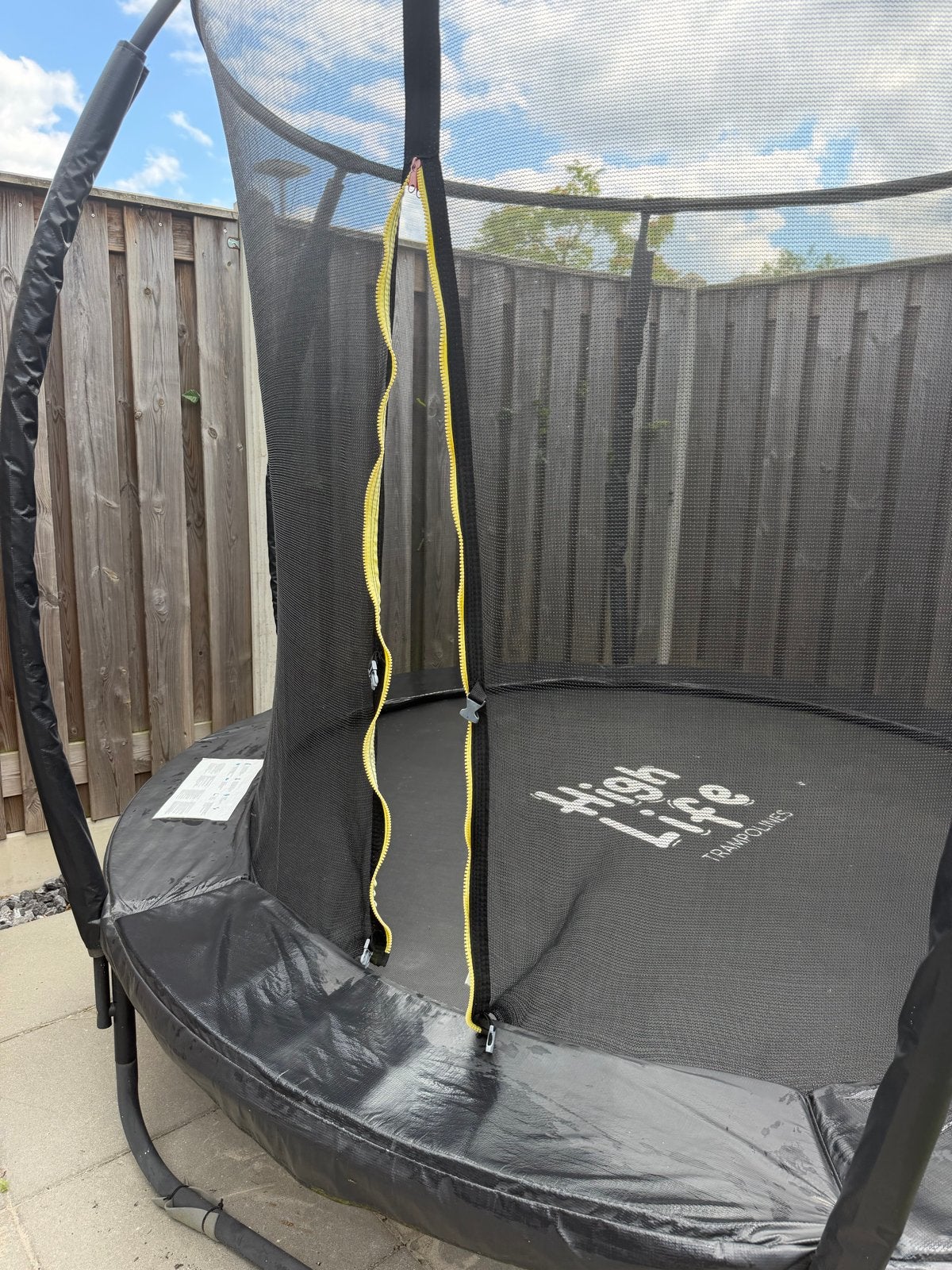 High Life Trampoline 244 cm met veiligheidsnet, Ophalen, Gebruikt