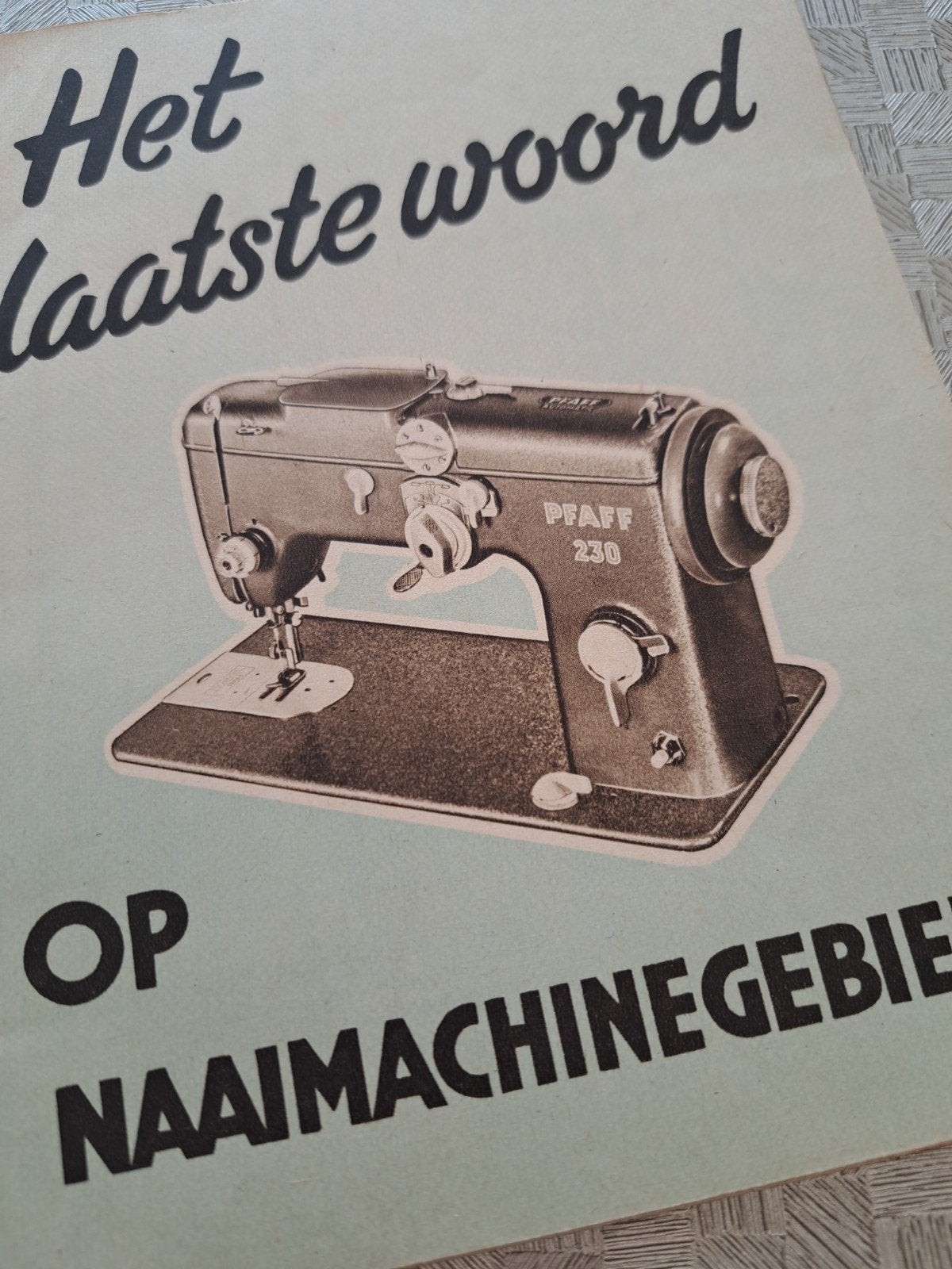 " PFAFF"  Electrische naaimachine folder uit de jrn '50- '60, Ophalen of Verzenden, Gebruikt