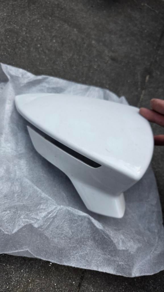 Spiegelkappen Candy White voor Seat Leon, Auto-onderdelen, Spiegels, Ophalen of Verzenden, Nieuw, Seat