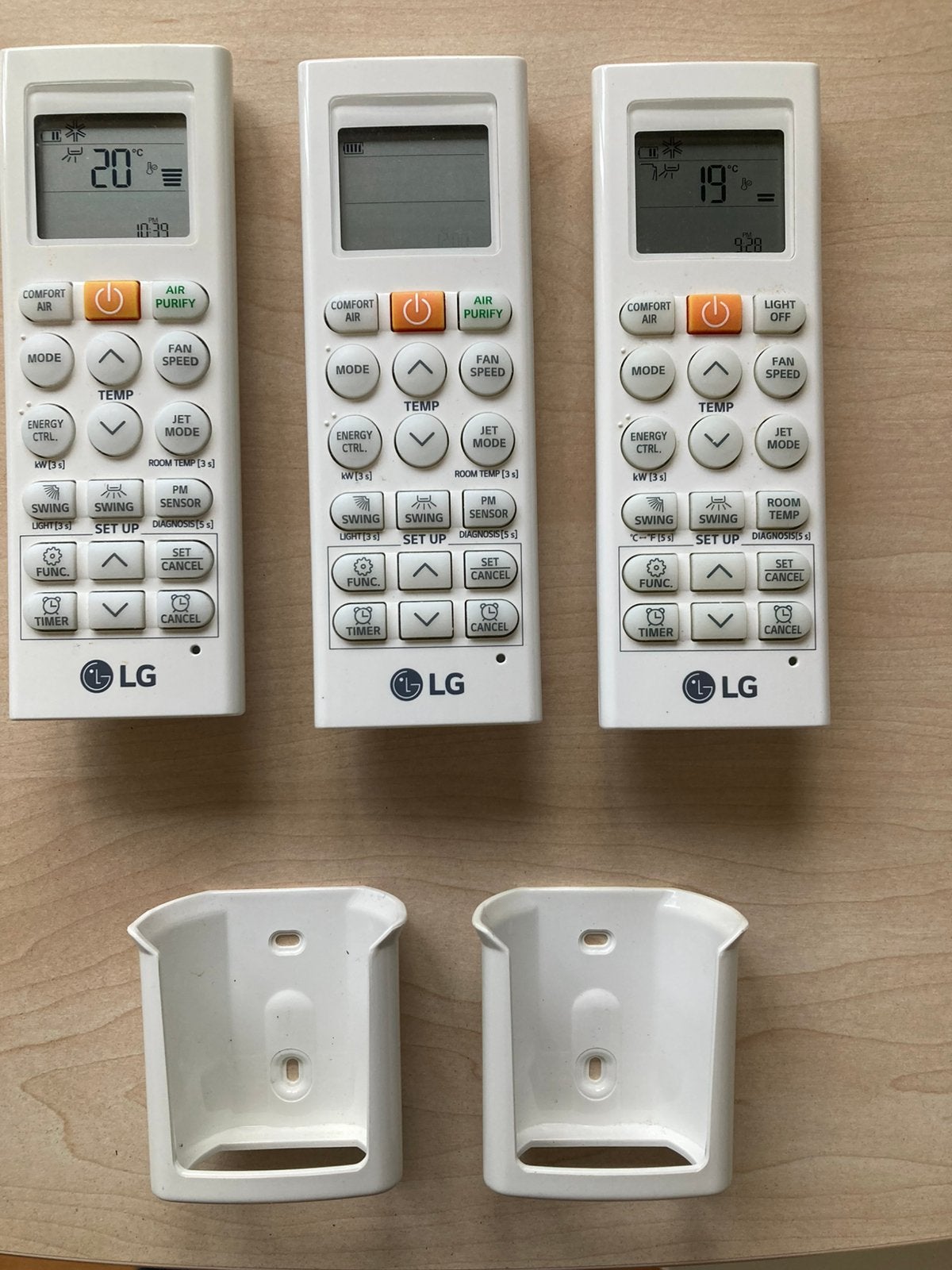 Afstandsbediening LG airco (3x), Gebruikt, Minder dan 60 m³, 3 snelheden of meer, Ophalen of Verzenden