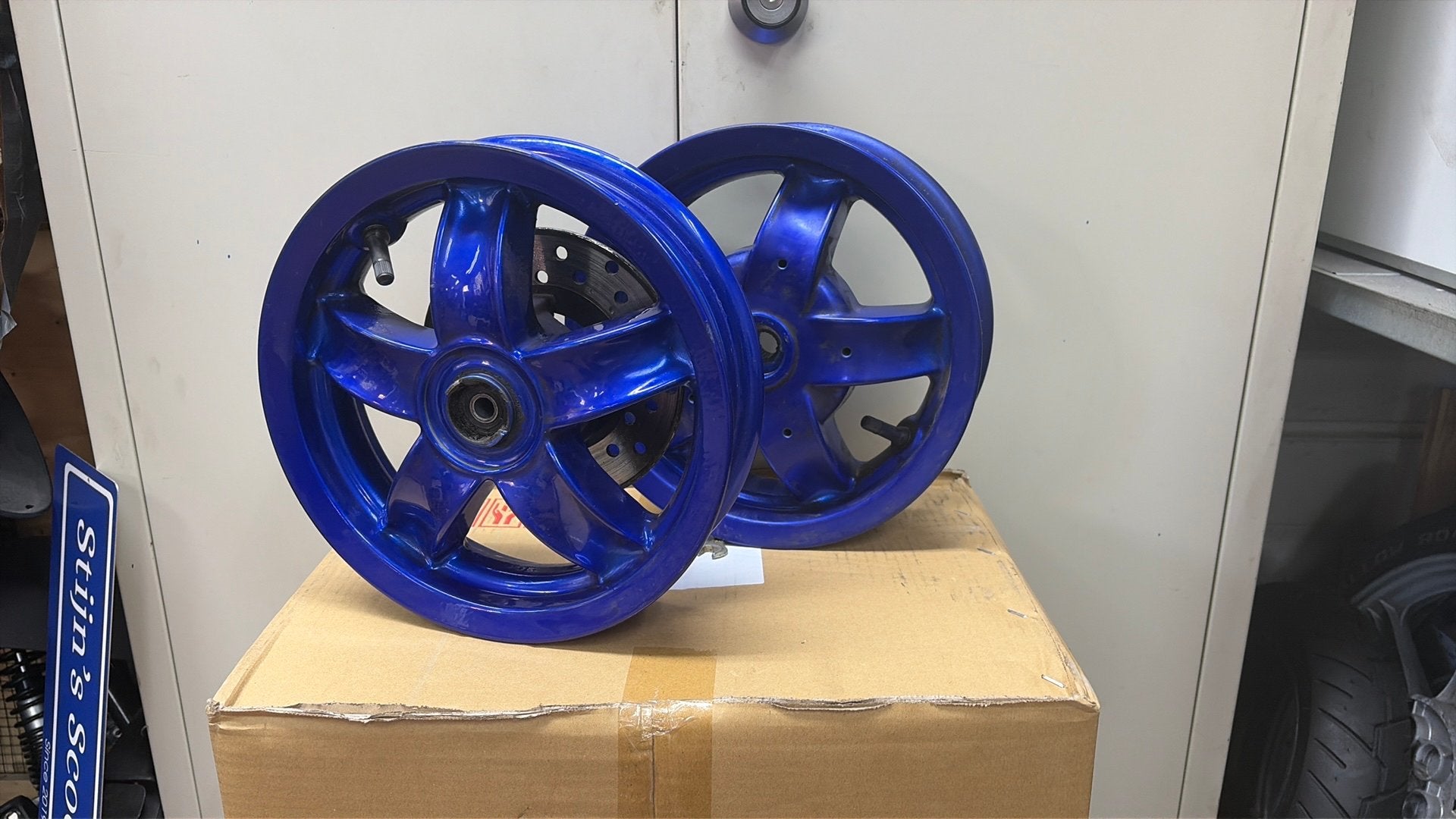 Piaggio zip velgen set blauw, Ophalen of Verzenden, Zo goed als nieuw, Overige typen