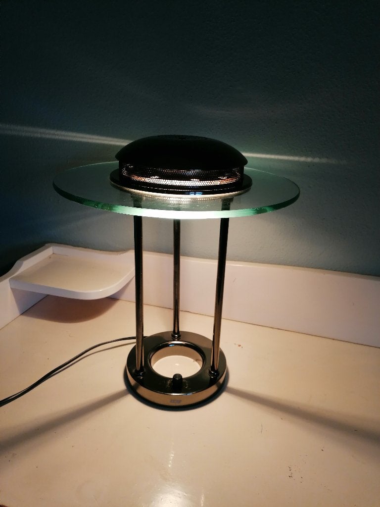 vintage bureaulamp  smc, Ophalen of Verzenden, Gebruikt, Glas