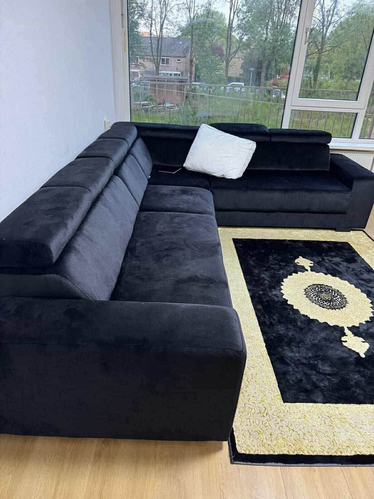 Luxe L-vormige bank – fluwelen stof, modern design, Verzenden