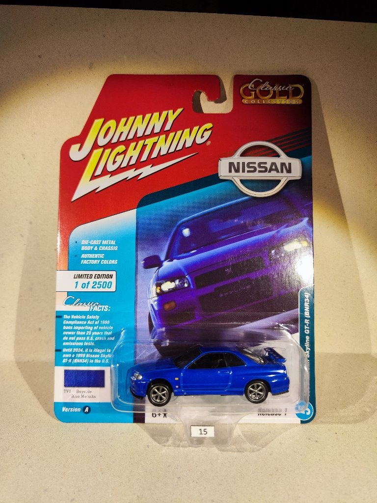 Johnny Lightning Nissan Skyline GT-R (R34), Ophalen of Verzenden, Nieuw, Auto