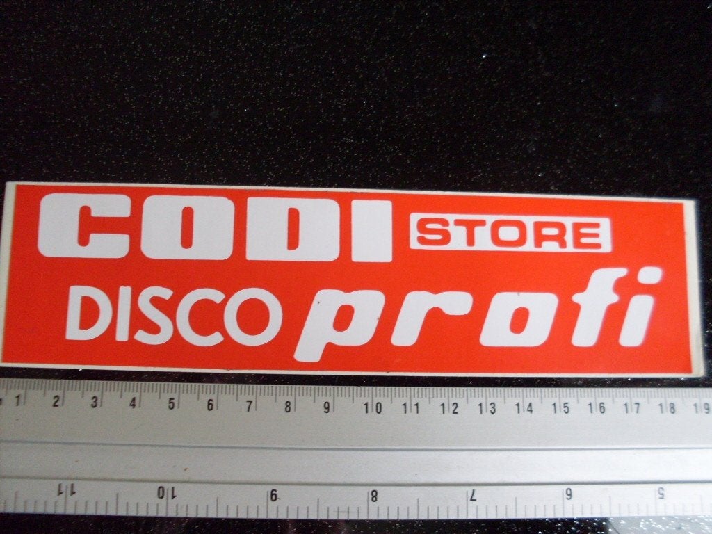 sticker codi store disco profi logo, Verzamelen, Verzenden, Zo goed als nieuw, Bedrijf of Vereniging