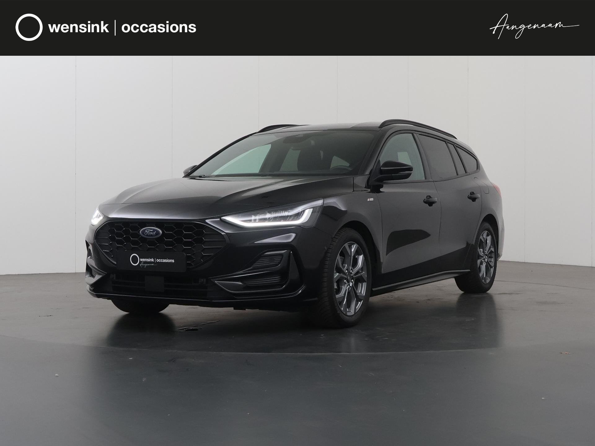 Ford Focus Wagon 1.0 EcoBoost Hybrid ST Line X | Afneembare, Auto's, Ford, Gebruikt, Automatische klimaatregeling, Zwart, Handgeschakeld