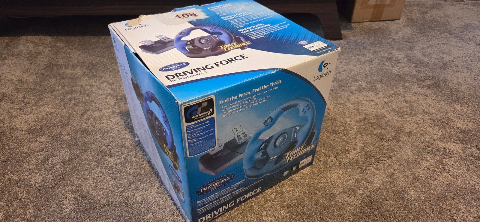 Logitech DRIVING FORCE Racestuur PS2, Ophalen of Verzenden, Nieuw, Logitech