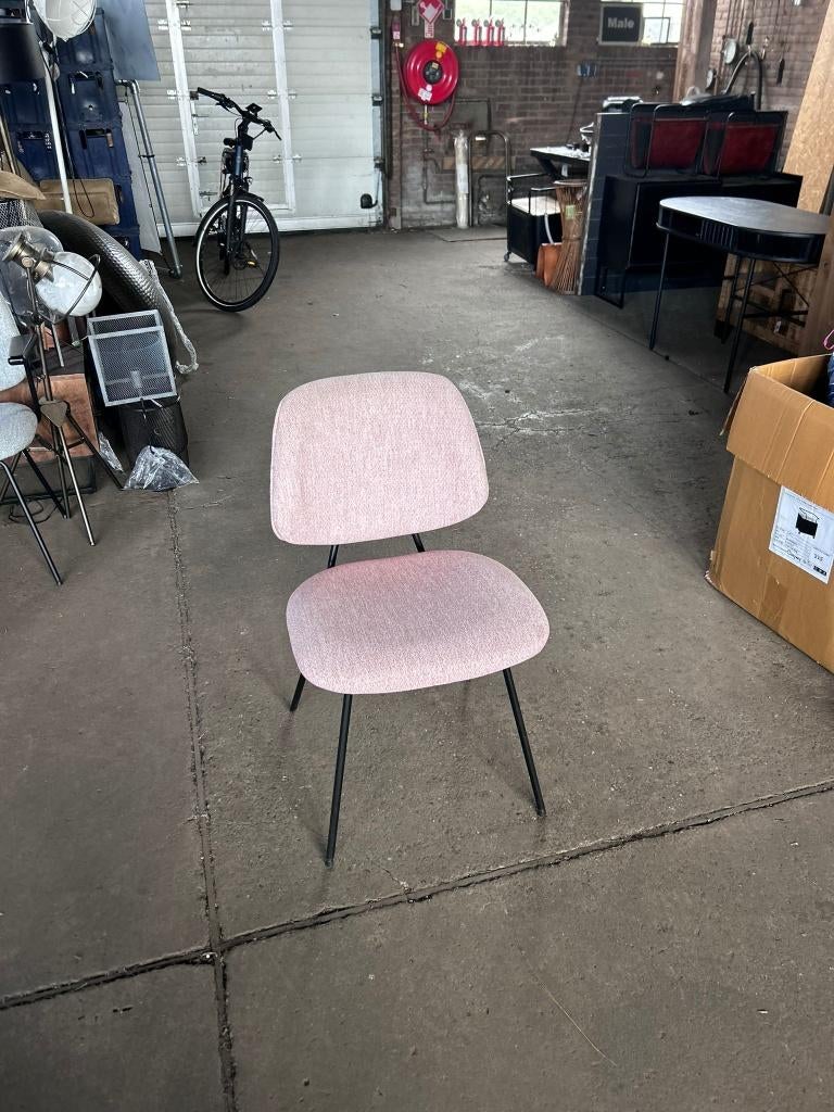 1 Eetkamerstoel roze outlet korting, Ophalen, Overige kleuren, Nieuw, Eén