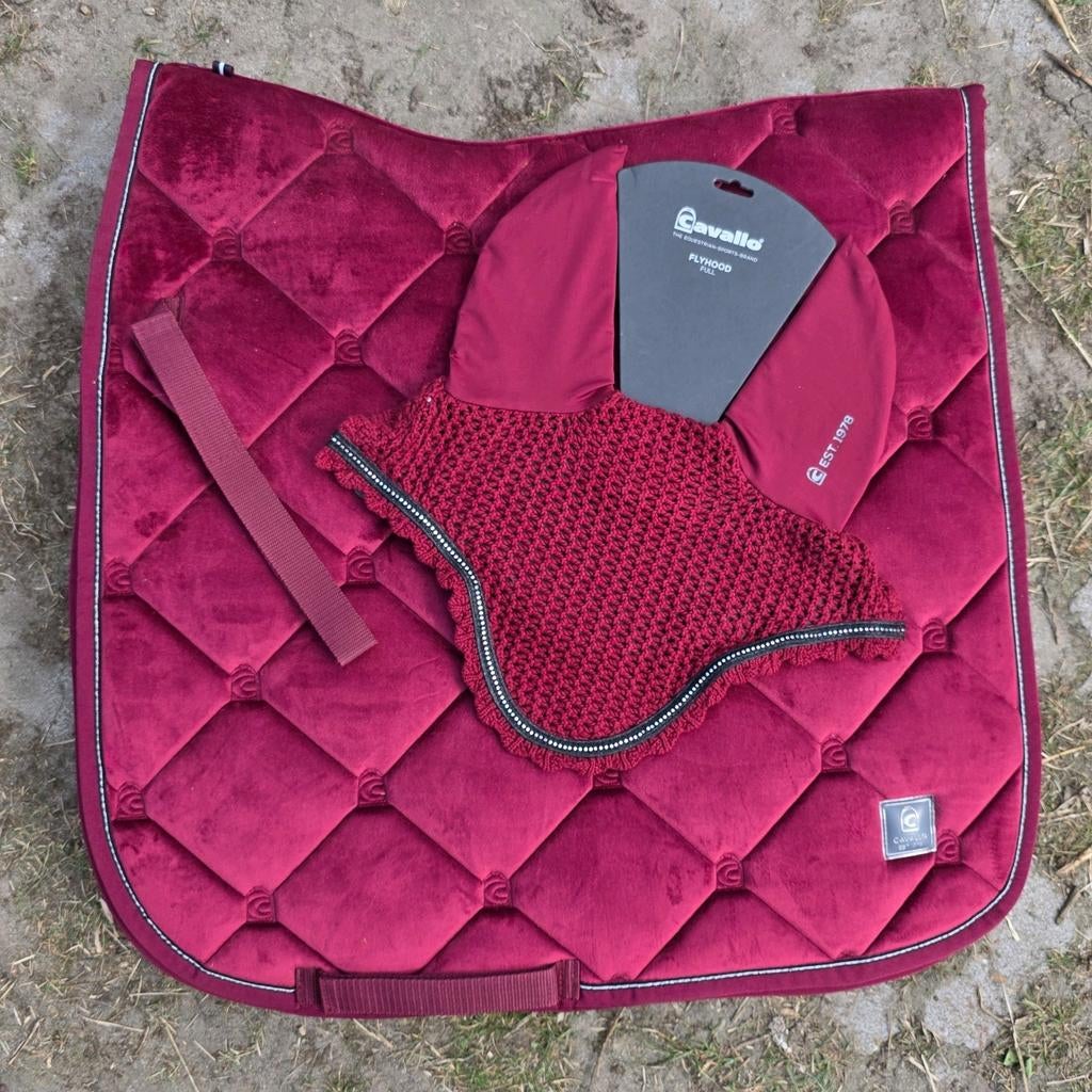Cavallo Full dressuur donkerrood set, Dieren en Toebehoren, Ophalen of Verzenden, Nieuw