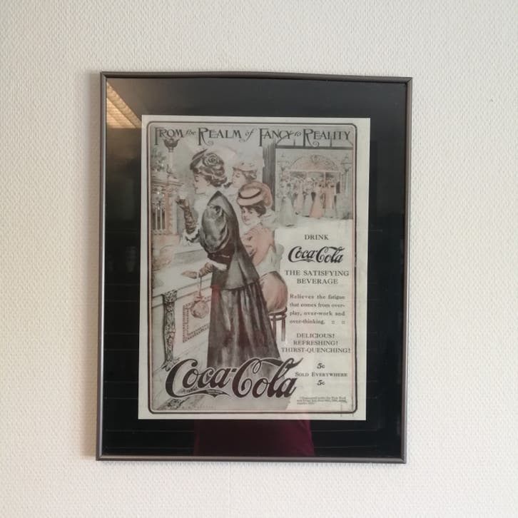 Coca Cola Afdruk in Lijst (51 x 41 cm)