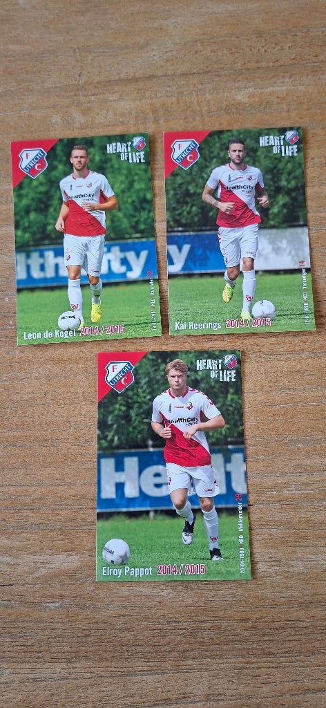 Spelerskaart; 3x FC Utrecht, Ophalen of Verzenden, Nieuw, F.C. Utrecht, Spelerskaart