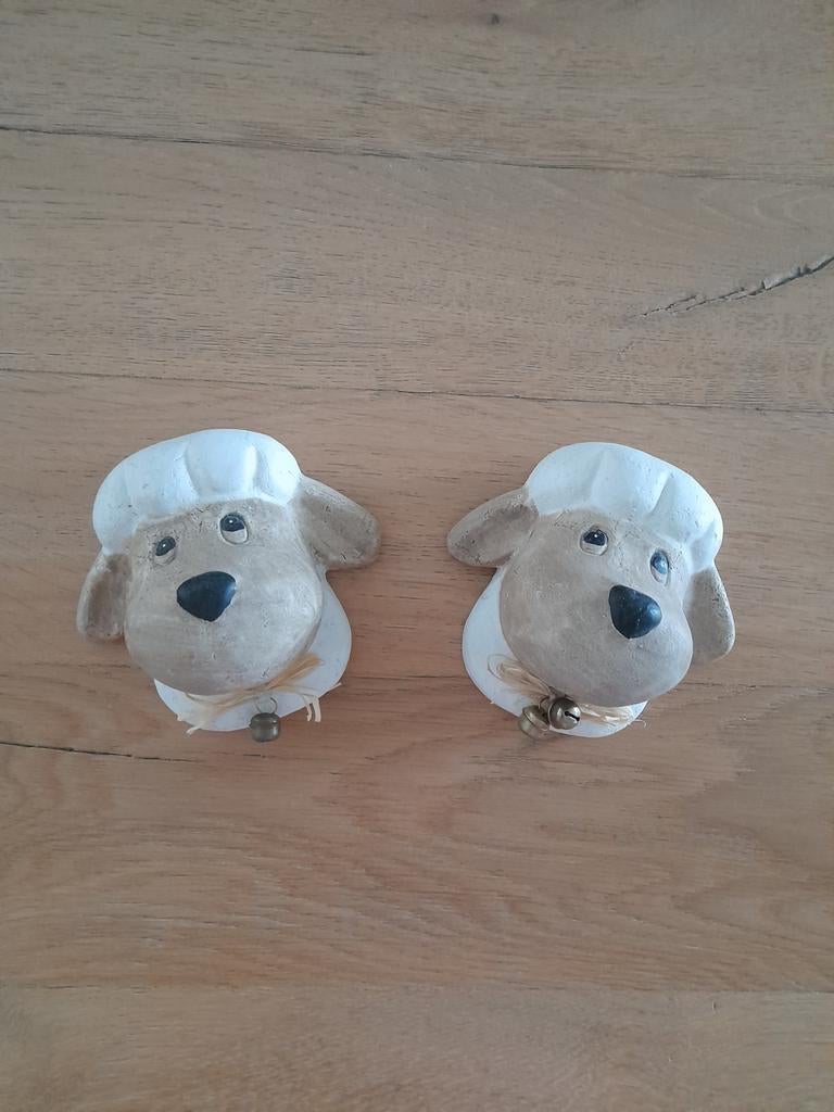 Wandbeeldjes schapen, Ophalen, Gebruikt, Landelijk, Wit