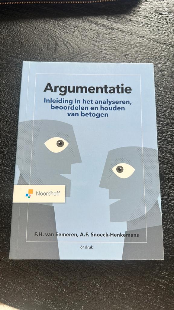 Argumentatie - inleiding in het analyseren, beoordelen…, Boeken, Ophalen of Verzenden, Beta, Zo goed als nieuw, WO