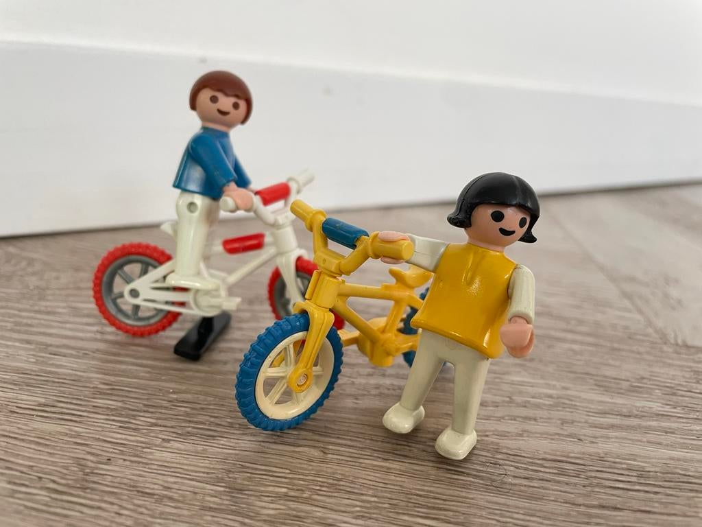Vintage Playmobil kinderen met BMX fietsen 3300, Ophalen of Verzenden, Gebruikt, Complete set