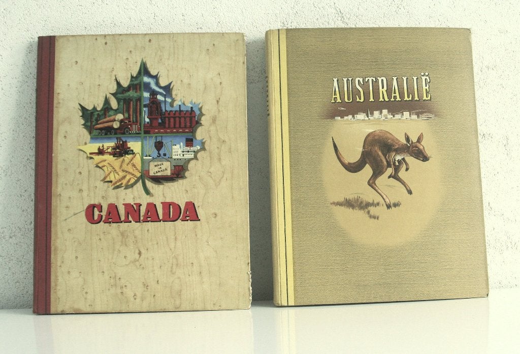 Douwe Egbert - plakplaatjes boeken Canada / Australië, Boeken, Ophalen of Verzenden, Gelezen, Uitgever: Douwe Egberts, Prentenboek
