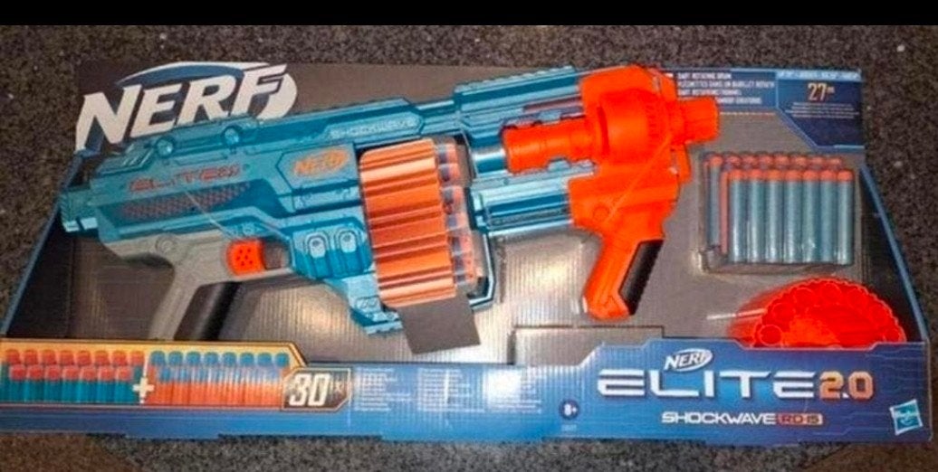 NERF Elite 2.0 Shockwave RD-15 Blaster met 30 Darts, Ophalen of Verzenden, Nieuw