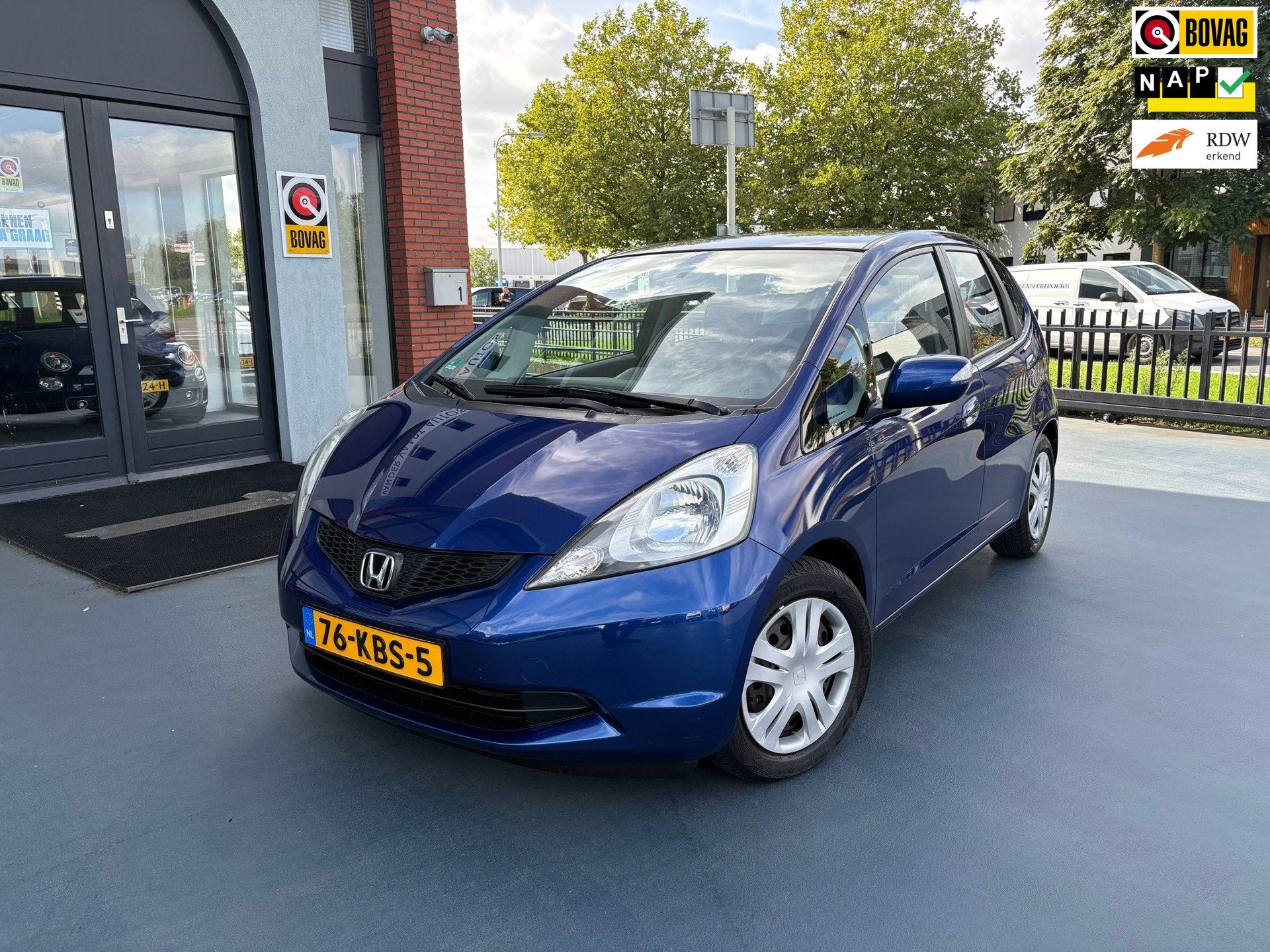 Honda Jazz 1.4 Comfort AUTOMAAT CLIMATE CONTROL, Auto's, 450 kg, Gebruikt, 4 cilinders, Blauw