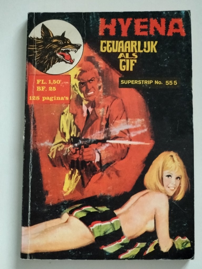 SUPERSTRIP 555 - HYENA  Gevaarlijk als gif, Gelezen, Pini Segna, Eén stripboek, Ophalen of Verzenden