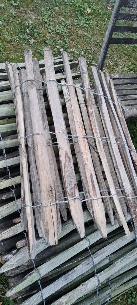 Kastanje hekje - ~14 meter, 80 cm hoog, Tuin en Terras, Tuinhekken en Hekwerk, Ophalen, Gebruikt, Hout, Tuinhek