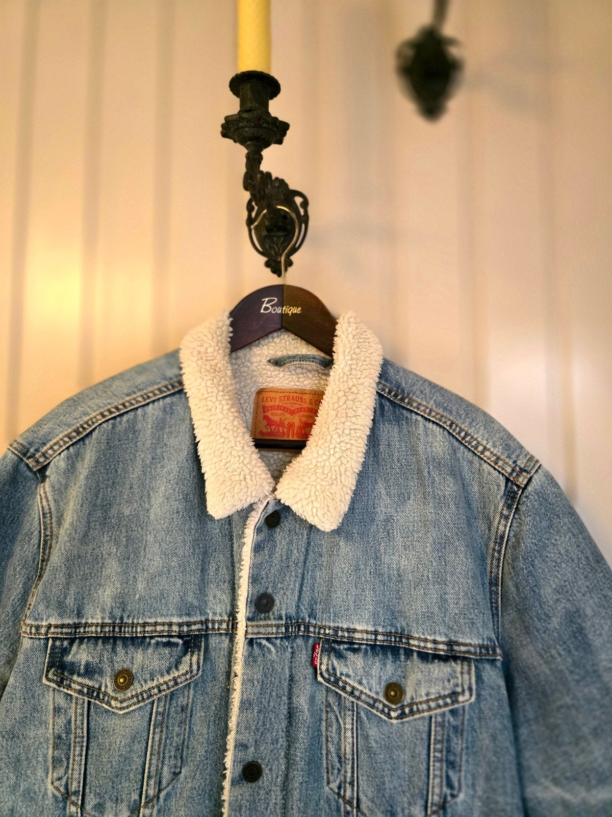 Beeldschone, originele Levi's Teddy (Sherpa) jeans jas,  XXL, Levi's, Blauw, Overige maten, Ophalen of Verzenden