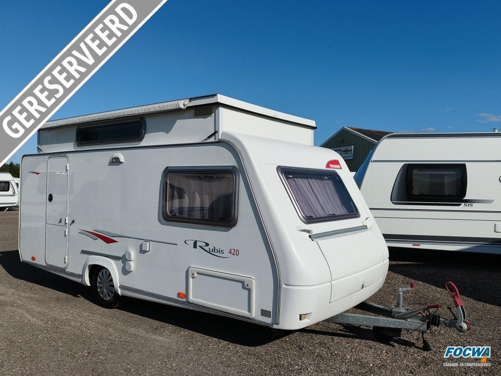 Trigano Rubis 420 CP Hefdak Dwarsbed Zit Toile, Caravans en Kamperen, Trigano, Dwarsbed, Treinzit, 750 - 1000 kg