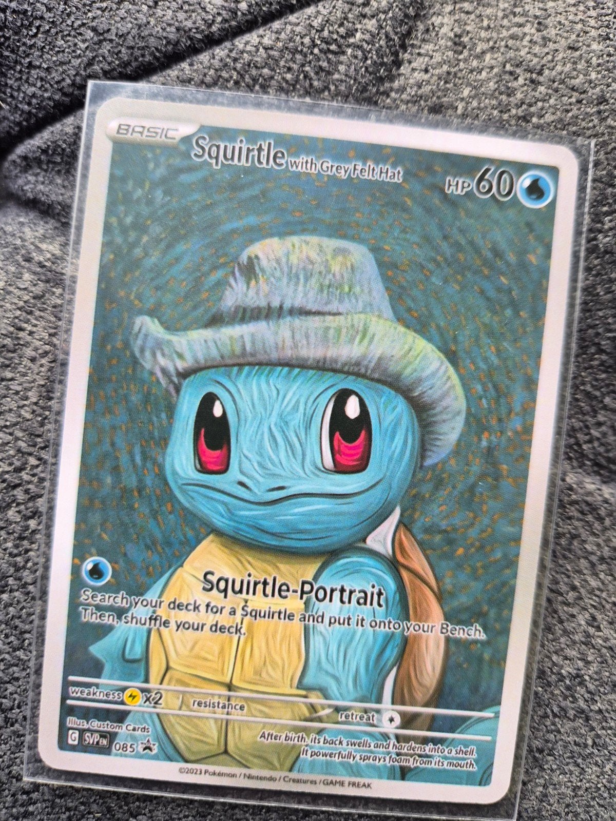 Squirtle met Grijze Vilten Hoed Proxy Kaart, Ophalen of Verzenden