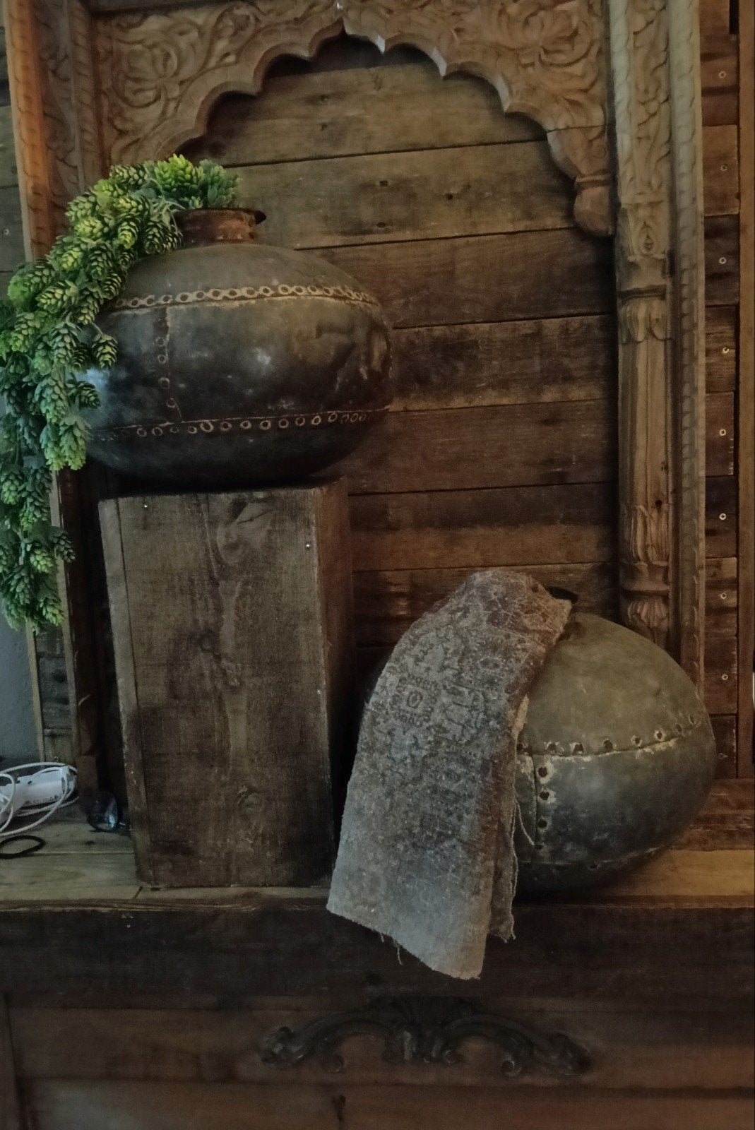 2 oude sobere/brocante India water kruiken, Ophalen of Verzenden