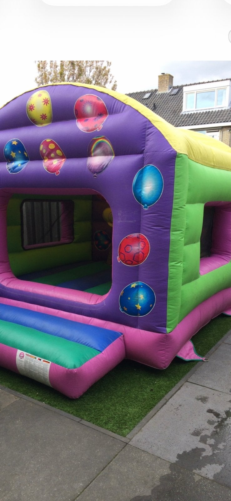 Springkussen 3x4m met Blower - Gebruikt, Ophalen, Gebruikt