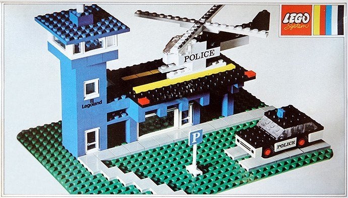Vintage LEGO 354 Police Heliport (uit 1972) compleet en IZGS, Kinderen en Baby's, Speelgoed | Duplo en Lego, Gebruikt, Lego, Ophalen of Verzenden