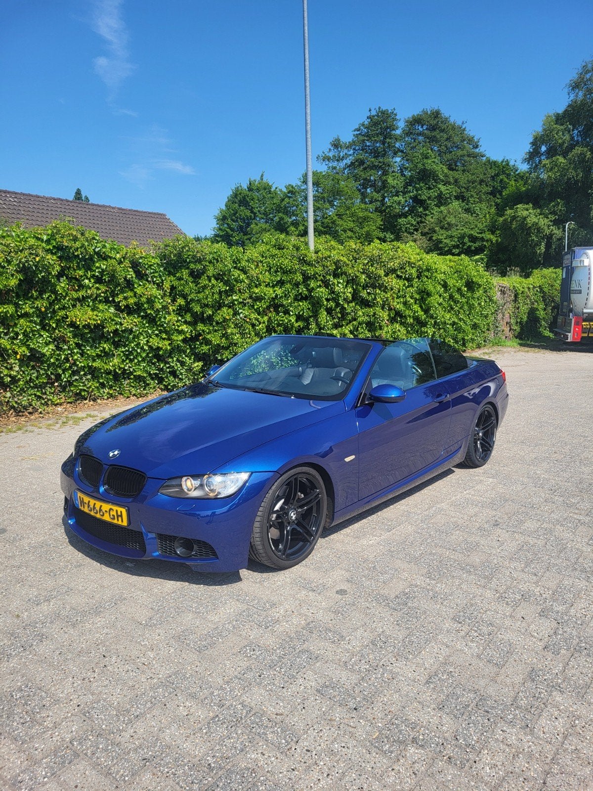 BMW 3-Serie 3.0 I 325 Cabrio AUT 2007 Blauw, Auto's, BMW, Achterwielaandrijving, Zwart, Cabriolet, 2996 cc