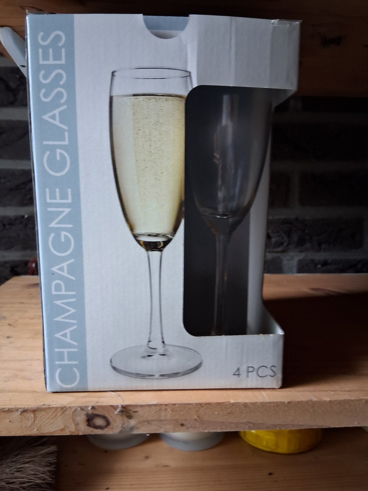champagneglazen 4 stuks, Verzamelen, Ophalen, Nieuw