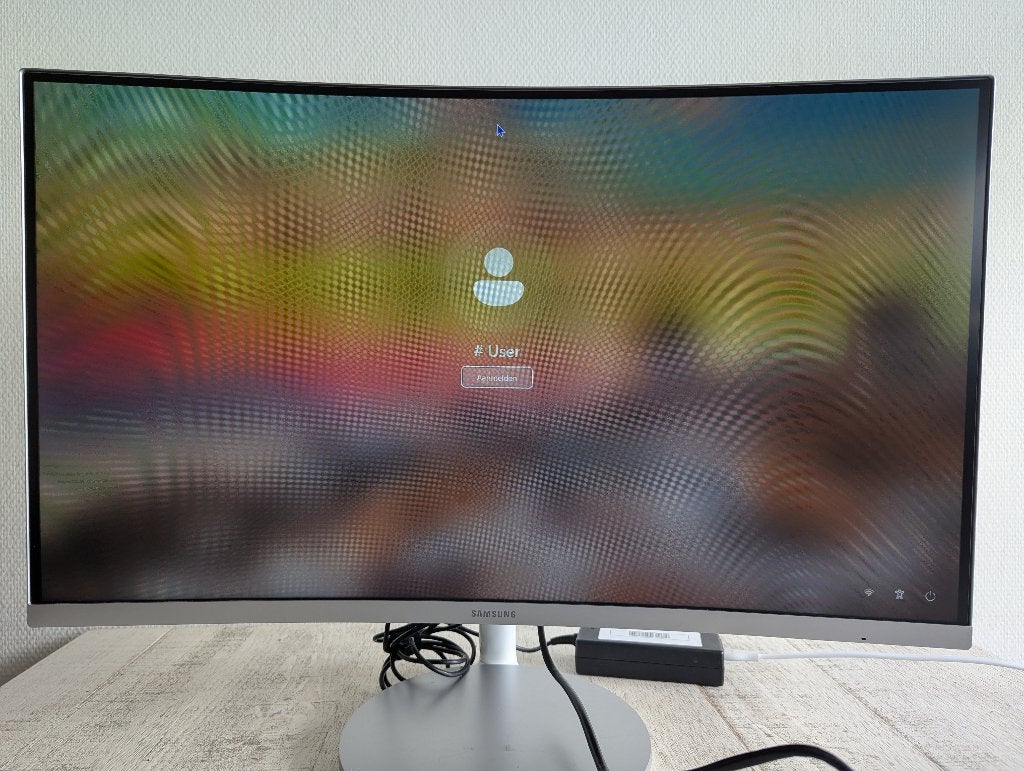 Samsung 27" curved Full HD monitor + kabels (Ruilen), Gaming, 3 tot 5 ms, Ingebouwde speakers, VA