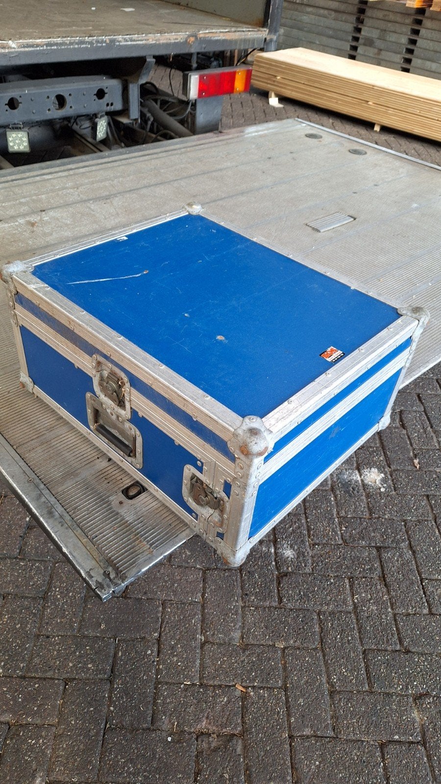 Flightcase 4HE hoog, 12HE diep - Blauw, Muziek en Instrumenten, Ophalen of Verzenden, Gebruikt, Flightcase