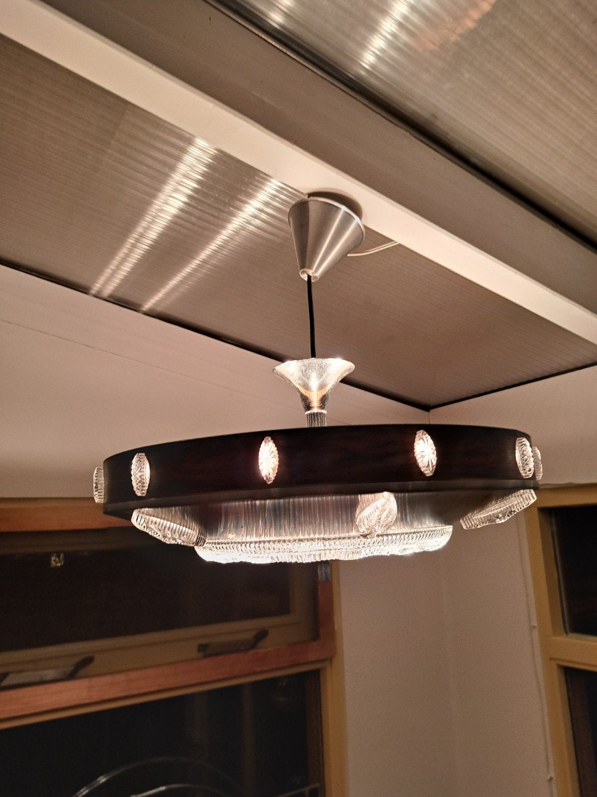 vintage plafondlamp, Ophalen of Verzenden
