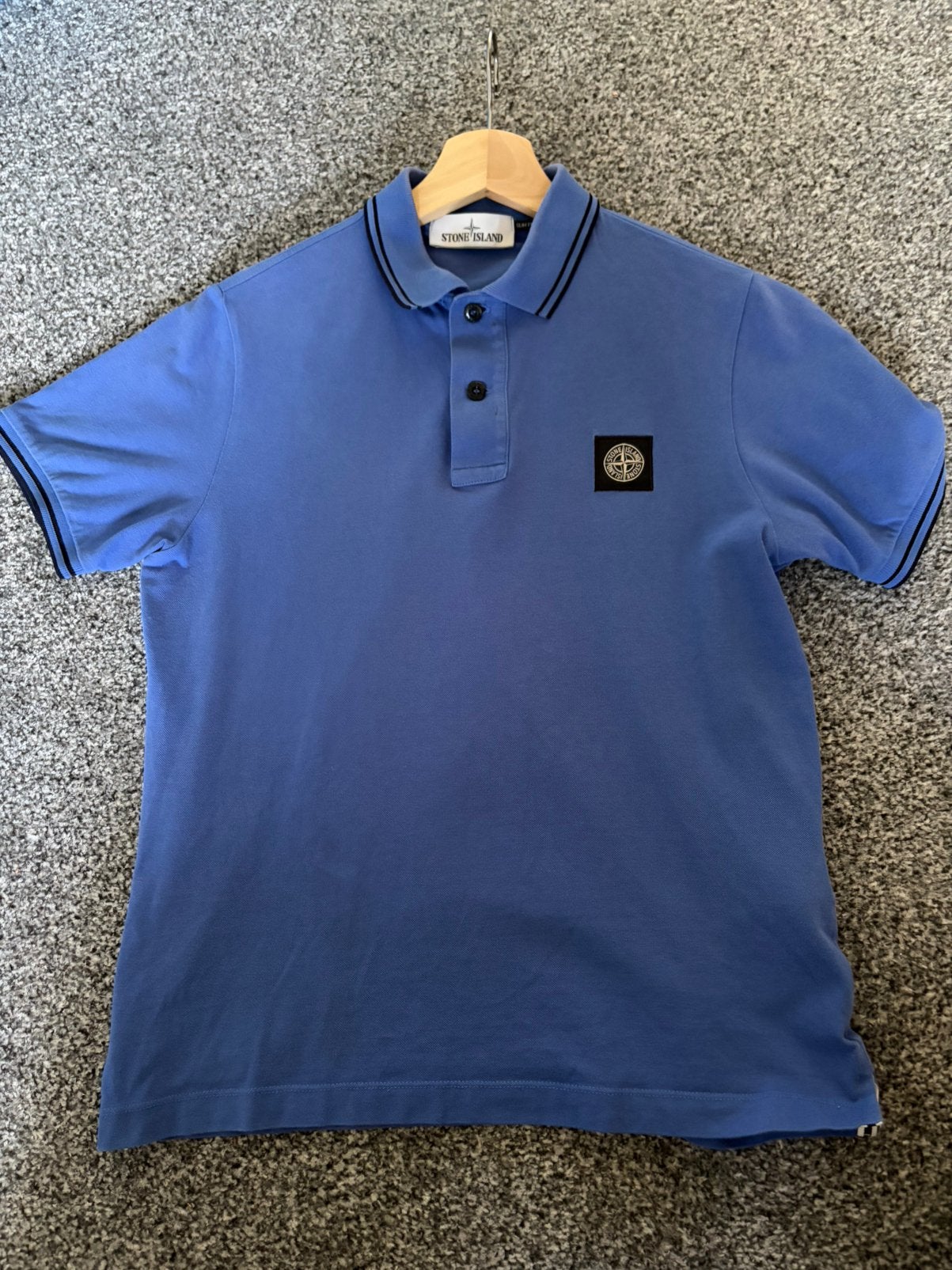 Stone Island Polo Blauw Maat S, Kleding | Heren, Polo's, Ophalen, Zo goed als nieuw, Maat 46 (S) of kleiner, Blauw