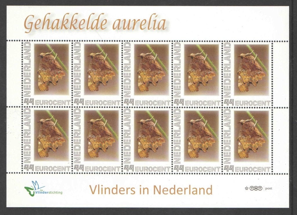 Postzegels Vlinders in Nederland: Gehakkelde aurelia, Postzegels en Munten, Ophalen of Verzenden, Na 1940, Postfris
