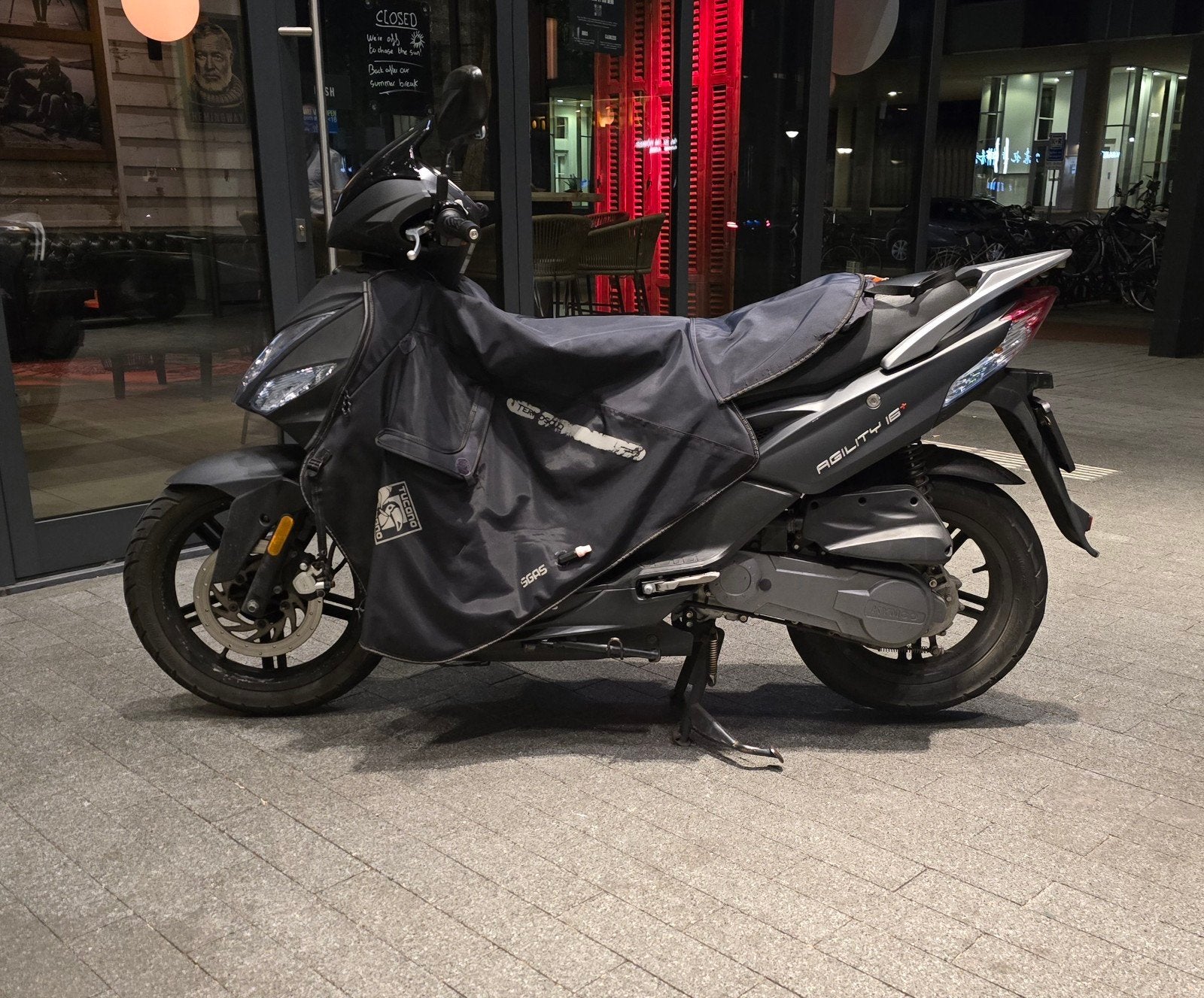 Kymco Agility 16+ 2024 Mat Zwart, Ophalen, Maximaal 45 km/u, Zo goed als nieuw, 50 cc