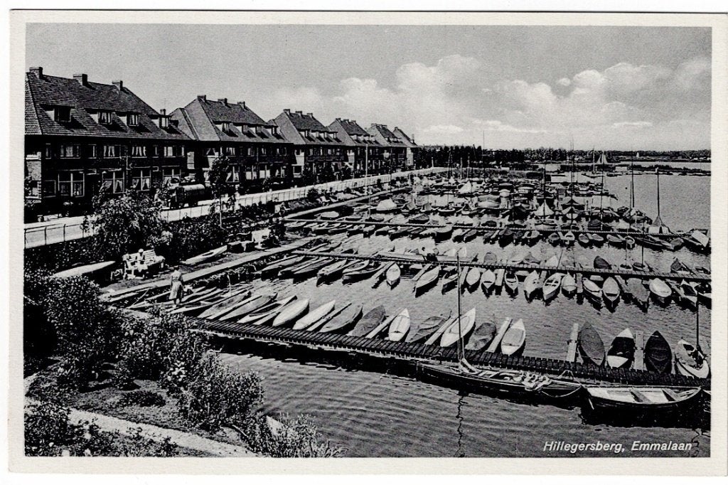 Hillegersberg. Vele bootjes aan de Emmalaan., Ophalen of Verzenden, Voor 1920, Ongelopen, Zuid-Holland