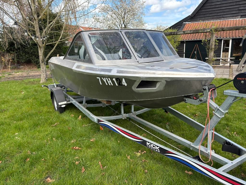 Jetboot aluminium met Seadoo waterscootermotor 230pk, Ophalen, Aluminium, Zo goed als nieuw, Benzine