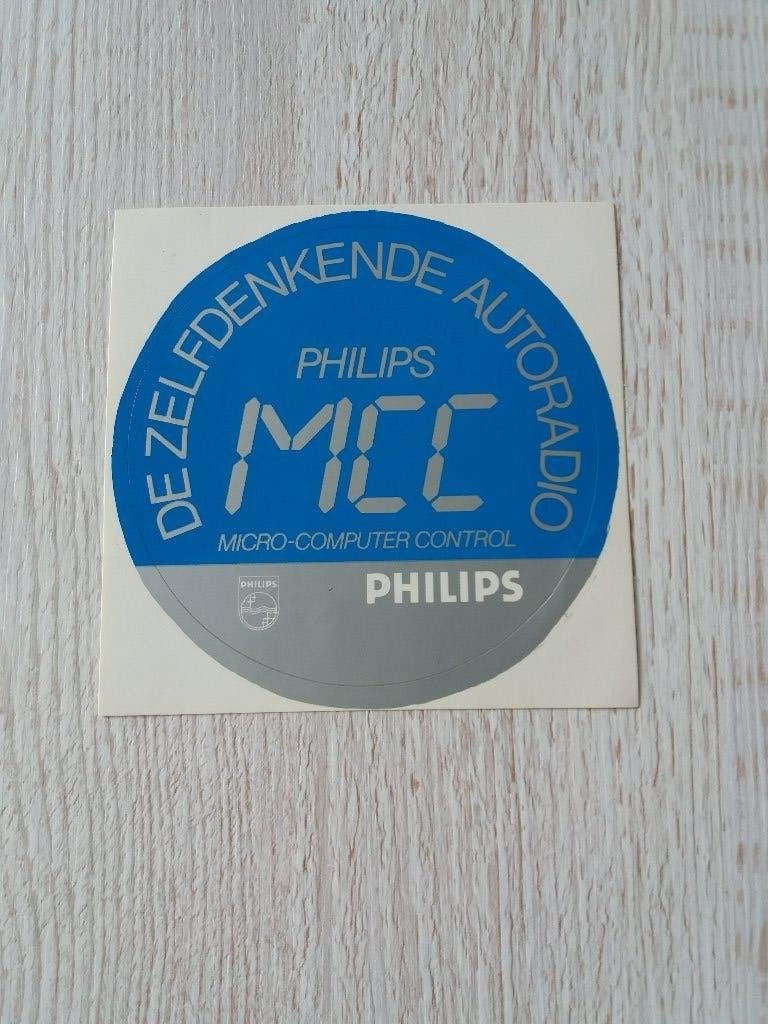 sticker de zelfdenkende autoradio PHILIPS MCC, Ophalen of Verzenden, Zo goed als nieuw, Bedrijf of Vereniging
