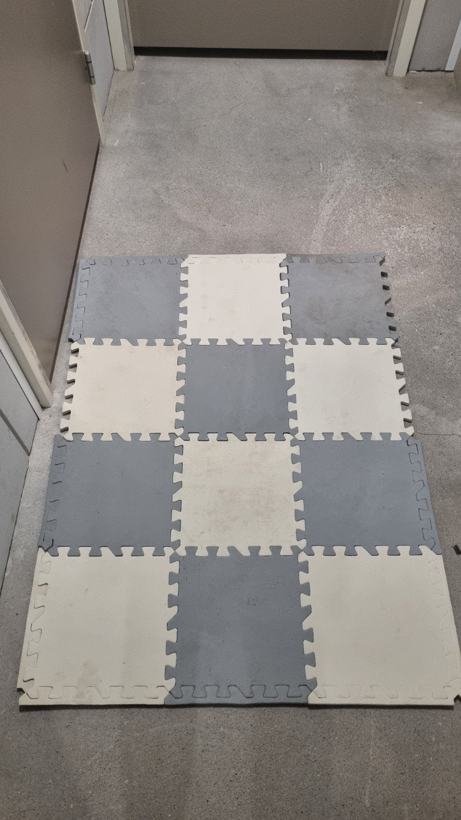 Speelmat puzzelmat grijs/wit, Ophalen of Verzenden, Gebruikt, Jongen of Meisje