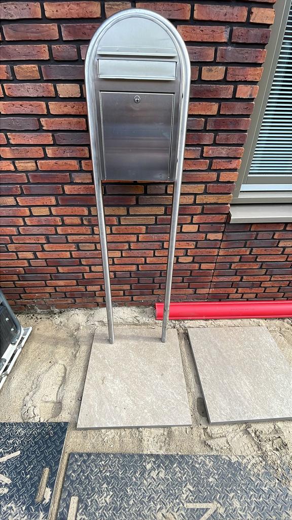 RVS Brievenbus met statief - Bobi Classic, Ophalen, Gebruikt, Rvs, Douche
