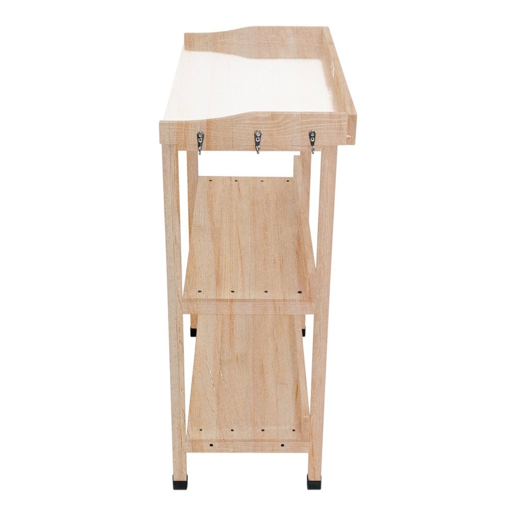 Lendo Online Oppottafel 73x37x92 cm Vurenhout Naturel, Info@lendo-online.eu, Rechthoekig, Hout, Nieuw