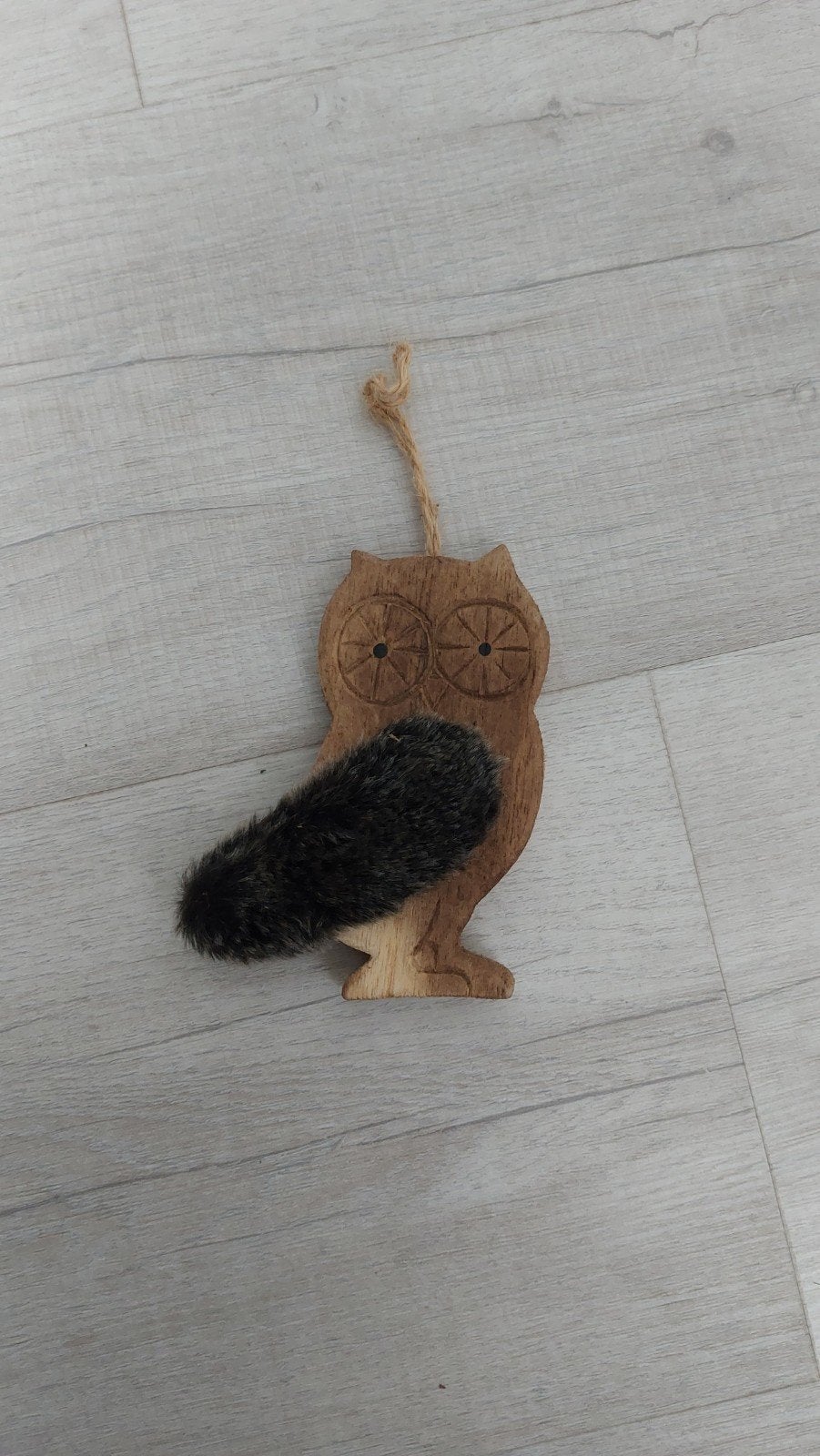 Houten uil hanger, Ophalen of Verzenden, Zo goed als nieuw, Bruin, Hout